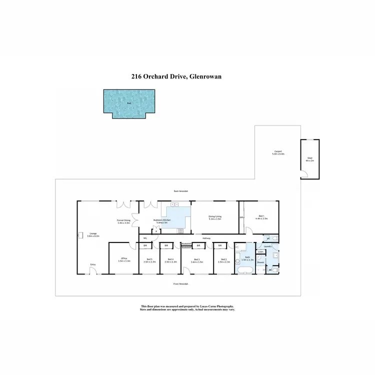 Floorplan of Homely house listing, 216 Orchard Drive, Glenrowan VIC 3675