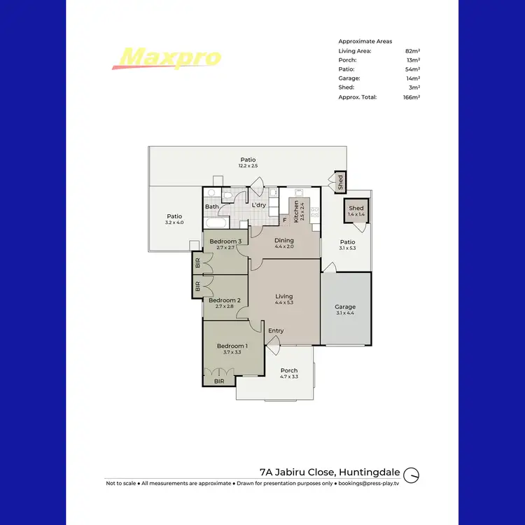 Floorplan of Homely semi-detached listing, 7A Jabiru Close, Huntingdale WA 6110