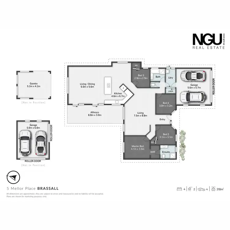 Floorplan of Homely house listing, 5 Mellor Place, Brassall QLD 4305