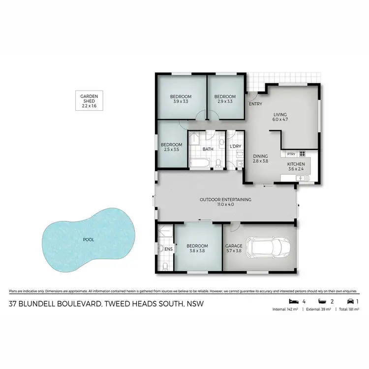 Floorplan of Homely house listing, 37 Blundell Boulevard, Tweed Heads South NSW 2486