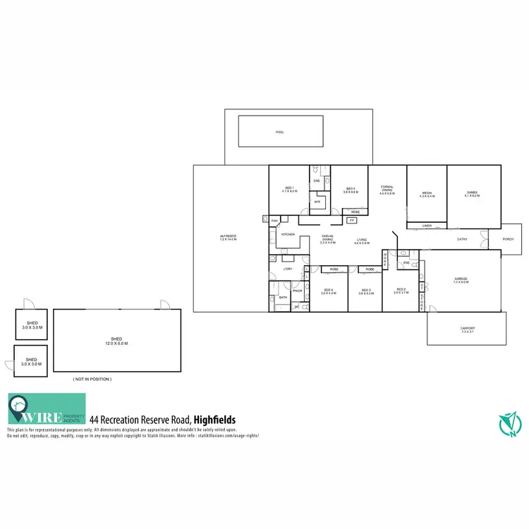 Floorplan of Homely house listing, 44 Recreation Reserve Road, Highfields QLD 4352