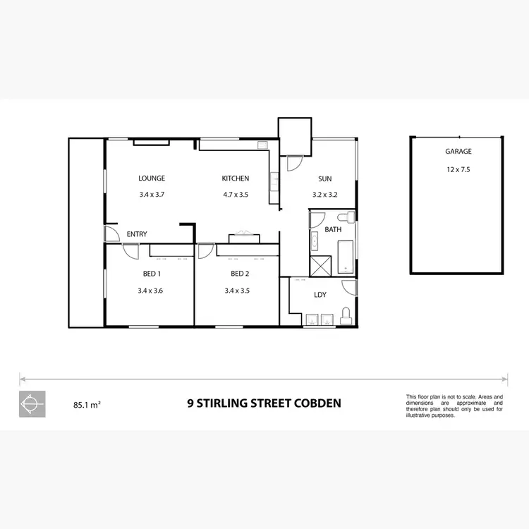 Floorplan of Homely house listing, 9 Stirling Street, Cobden VIC 3266