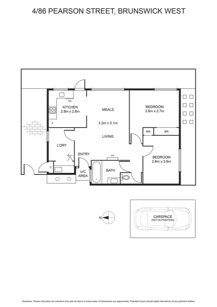 Floorplan of Homely unit listing, 4/86 Pearson Street, Brunswick West VIC 3055