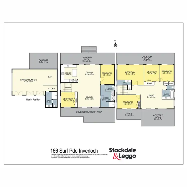 Floorplan of Homely house listing, 166 Surf Parade, Inverloch VIC 3996