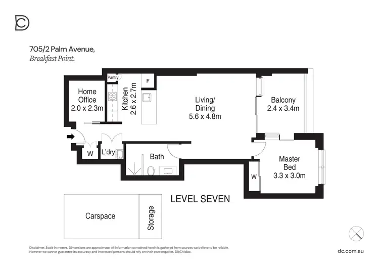 Floorplan of Homely apartment listing, 705/2 Palm Avenue, Breakfast Point NSW 2137