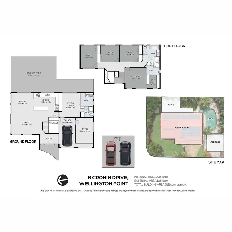 Floorplan of Homely house listing, 6 Cronin Drive, Wellington Point QLD 4160