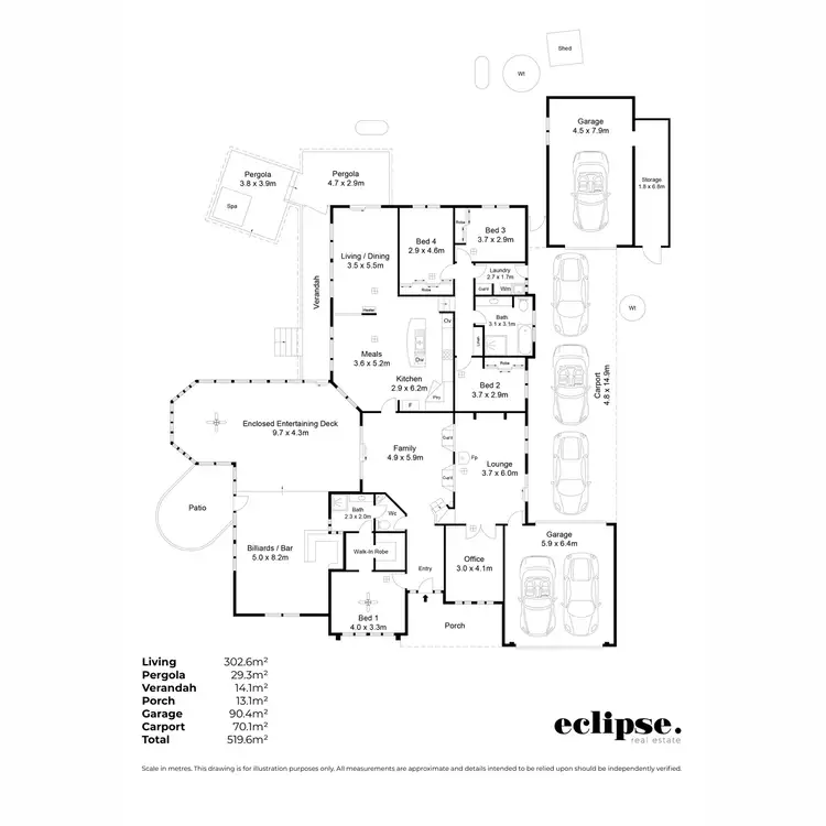Floorplan of Homely house listing, 9 Musgrave Court, Gulfview Heights SA 5096