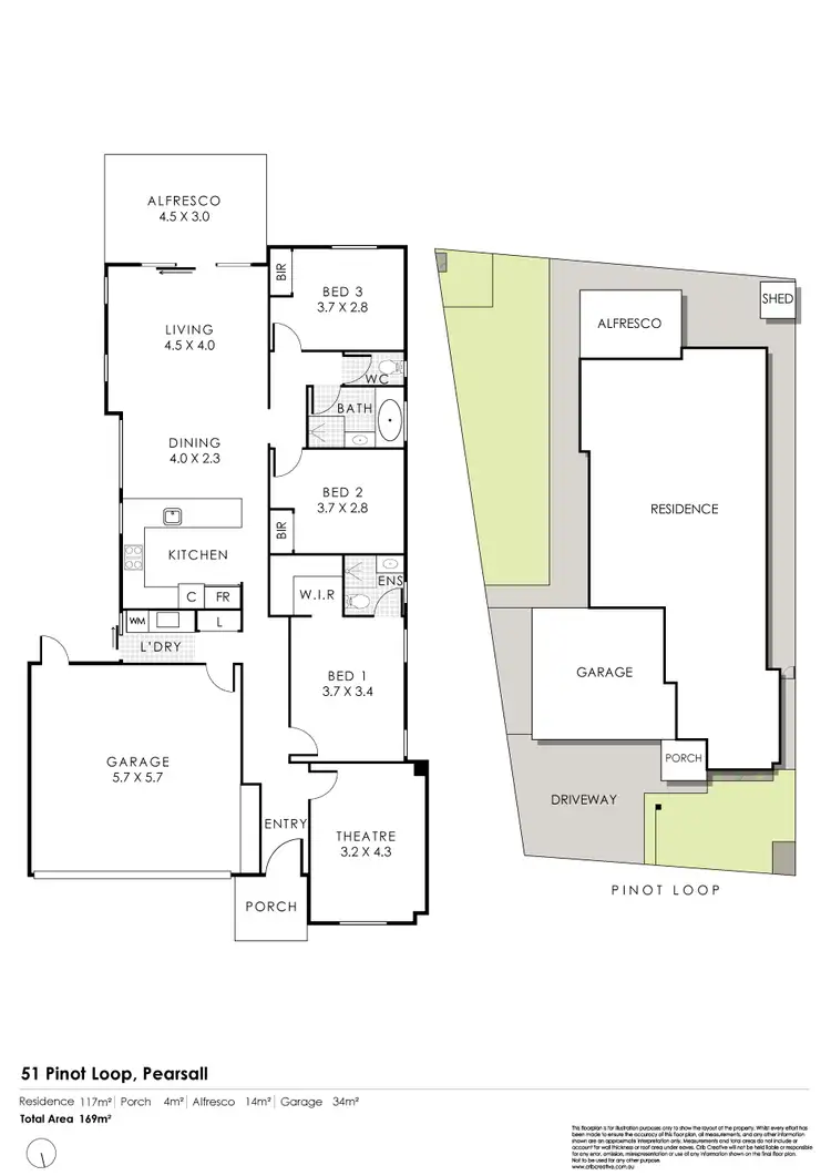 Floorplan of Homely house listing, 51 Pinot Loop, Pearsall WA 6065