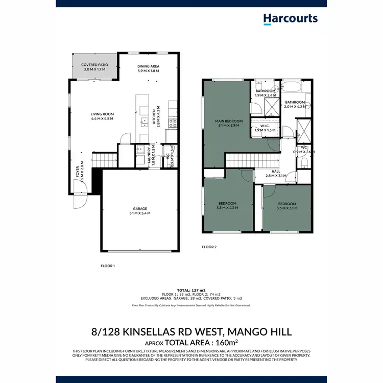 Floorplan of Homely townhouse listing, 8/128 Kinsellas Road West, Mango Hill QLD 4509