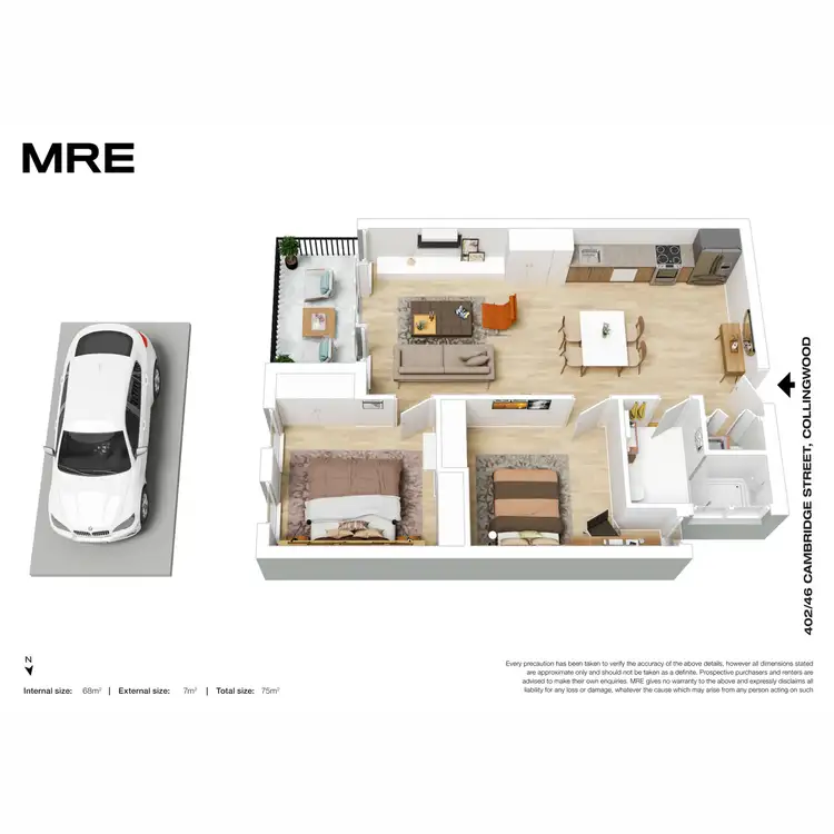 Floorplan of Homely apartment listing, 402/46 Cambridge Street, Collingwood VIC 3066