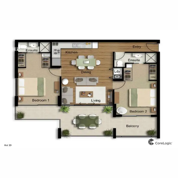 Floorplan of Homely apartment listing, 2/221 Sir Fred Schonell Drive, St Lucia QLD 4067