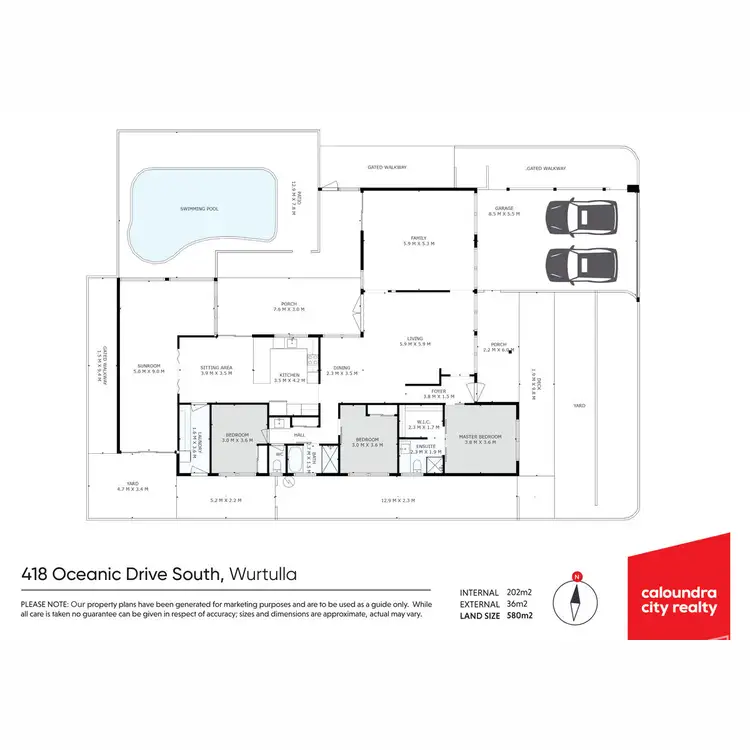 Floorplan of Homely house listing, 418 Oceanic Drive, Wurtulla QLD 4575