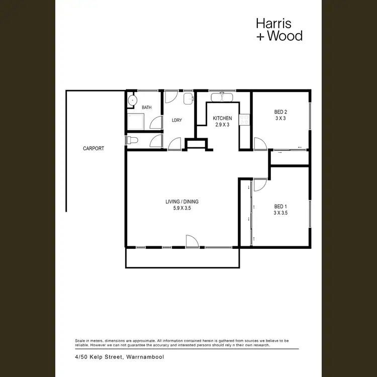 Floorplan of Homely unit listing, 4/50 Kelp Street, Warrnambool VIC 3280