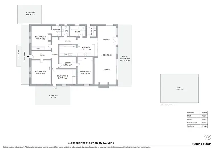 Floorplan of Homely rural property listing, 455 Seppeltsfield Road, Marananga SA 5355