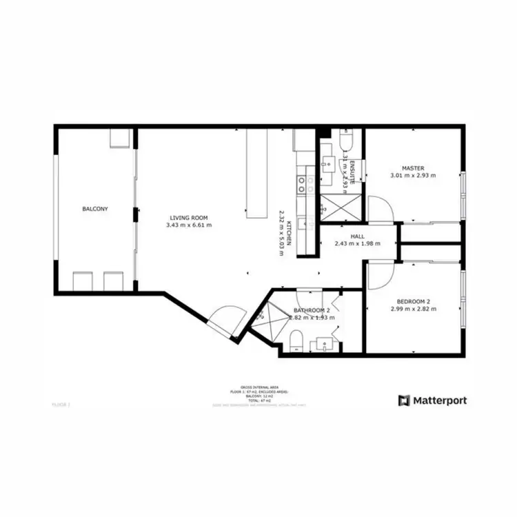 Floorplan of Homely apartment listing, 302/80 Old Perth Road, Bassendean WA 6054
