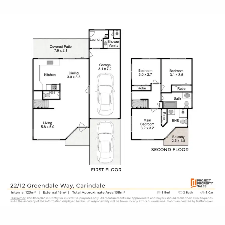 Floorplan of Homely townhouse listing, 22/12 Greendale Way, Carindale QLD 4152