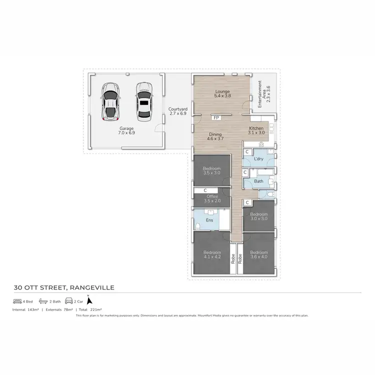Floorplan of Homely house listing, 30 Ott, Rangeville QLD 4350