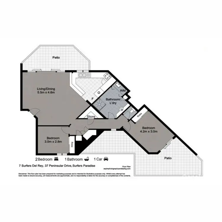 Floorplan of Homely apartment listing, 7/37 Peninsular Drive, Surfers Paradise QLD 4217
