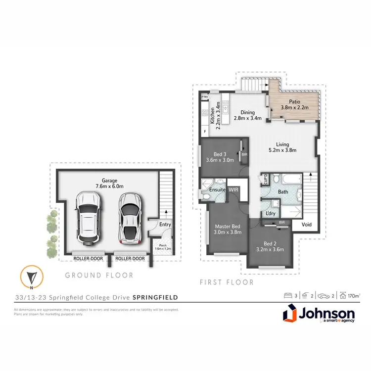 Floorplan of Homely townhouse listing, 33/13-23 Springfield College Drive, Springfield QLD 4300