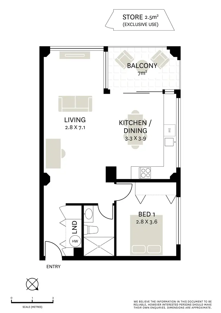 Floorplan of Homely apartment listing, 3/277-285 Crown Street, Surry Hills NSW 2010