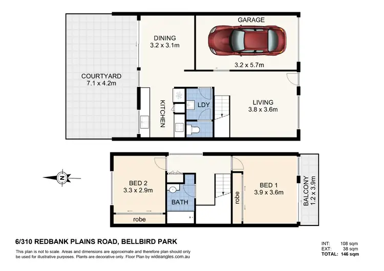 Floorplan of Homely townhouse listing, 6/310 Redbank Plains Road, Bellbird Park QLD 4300
