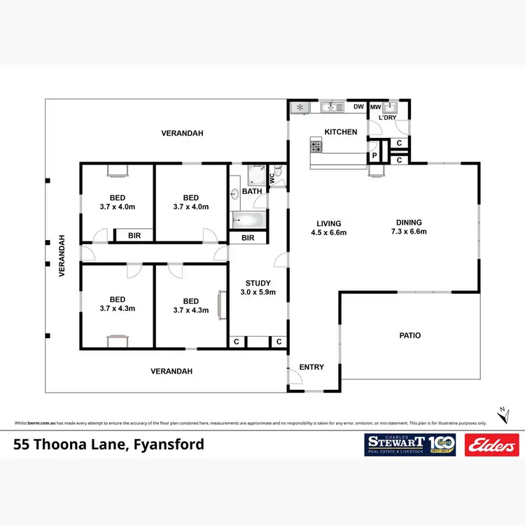 Floorplan of Homely rural property listing, 55 Thoona Lane, Fyansford VIC 3218