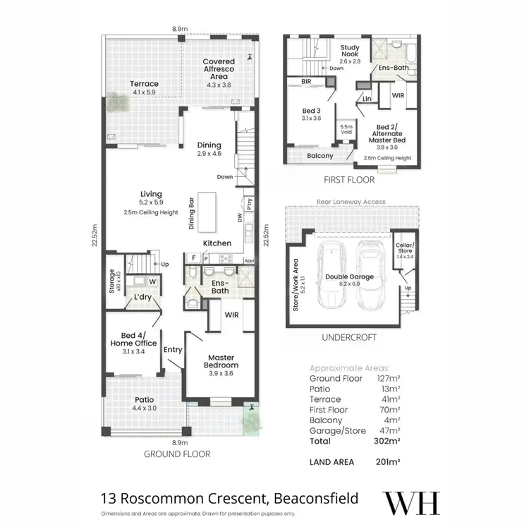 Floorplan of Homely house listing, 13 Roscommon Crescent, Beaconsfield WA 6162