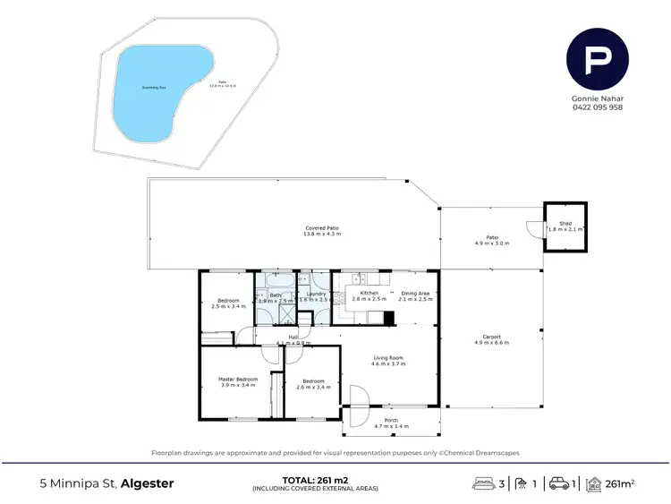 Floorplan of Homely house listing, 5 Minnipa Street, Algester QLD 4115