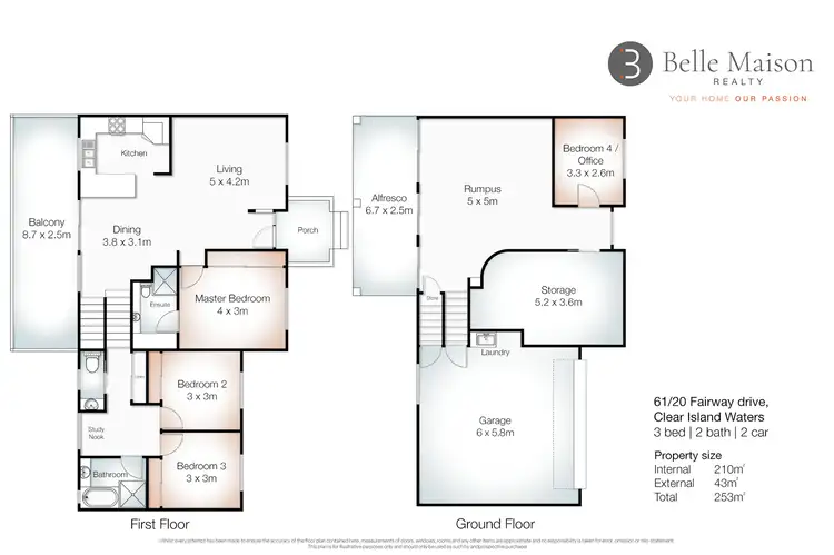Floorplan of Homely villa listing, 61/20 Fairway Drive, Clear Island Waters QLD 4226