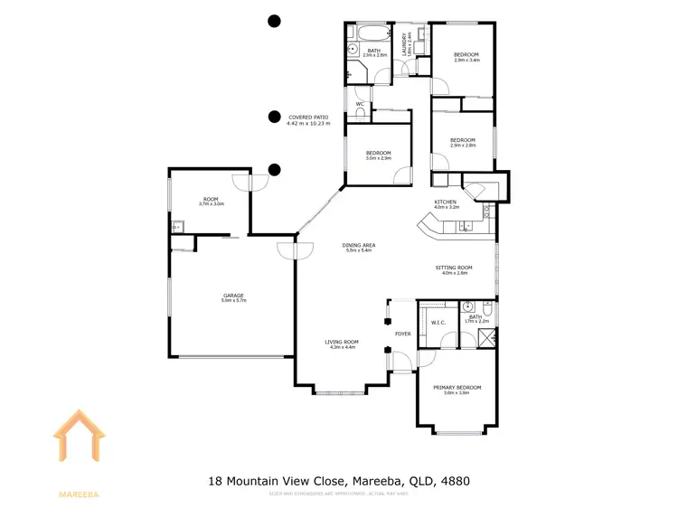 Floorplan of Homely house listing, 18 Mountain View Close, Mareeba QLD 4880