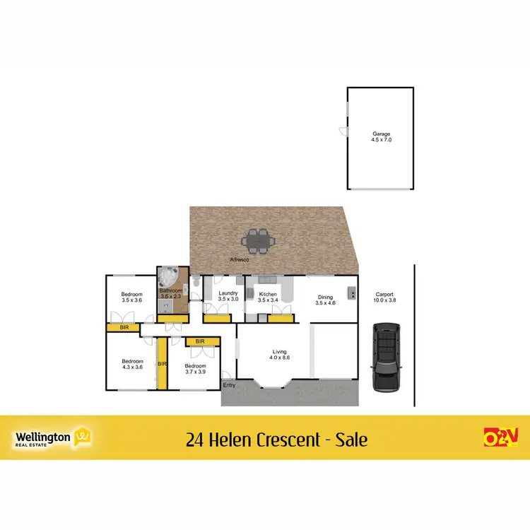 Floorplan of Homely house listing, 24 Helen Crescent, Sale VIC 3850