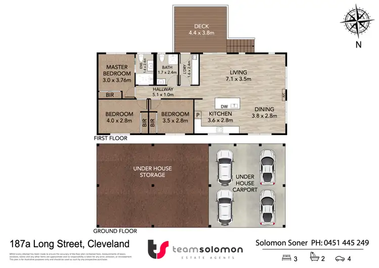 Floorplan of Homely house listing, 187a Long Street, Cleveland QLD 4163