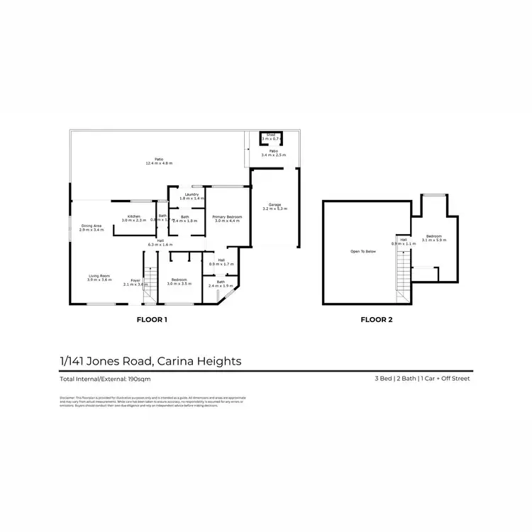 Floorplan of Homely townhouse listing, 1/141 Jones Road, Carina Heights QLD 4152