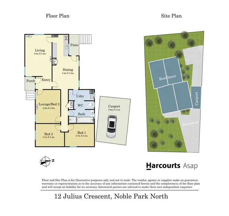 Floorplan of Homely house listing, 12 Julius Crescent, Noble Park North VIC 3174