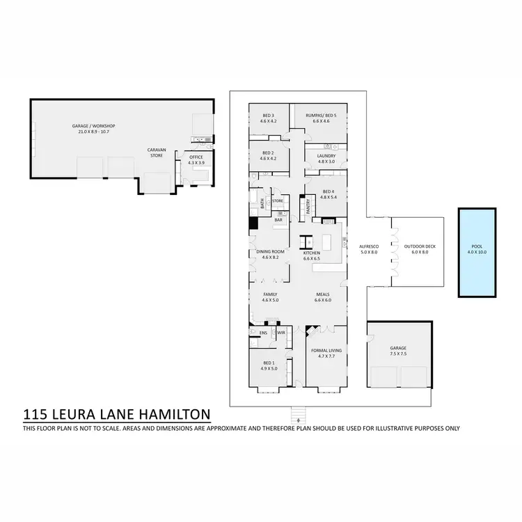 Floorplan of Homely house listing, 115 Leura Lane, Hamilton VIC 3300