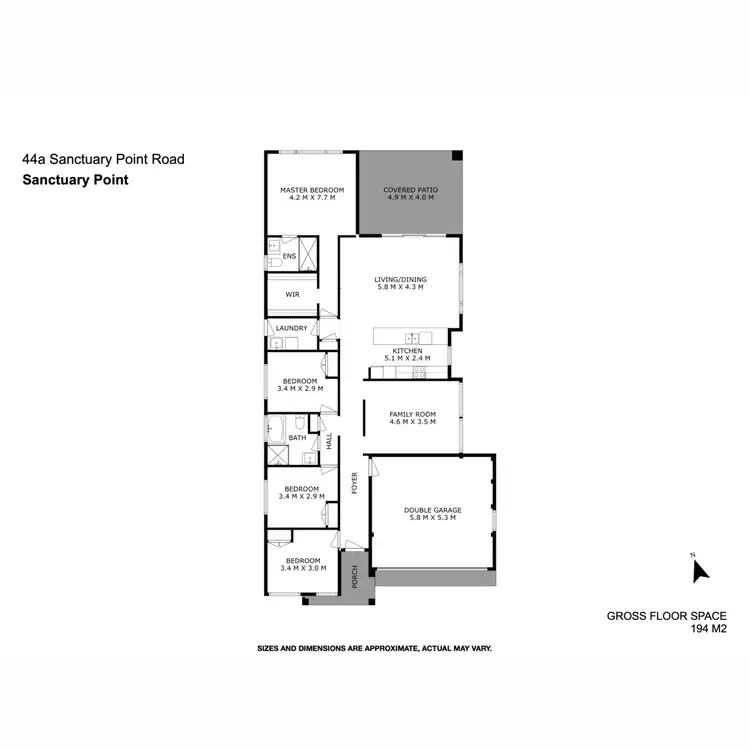 Floorplan of Homely house listing, 44A Sanctuary Point Road, Sanctuary Point NSW 2540