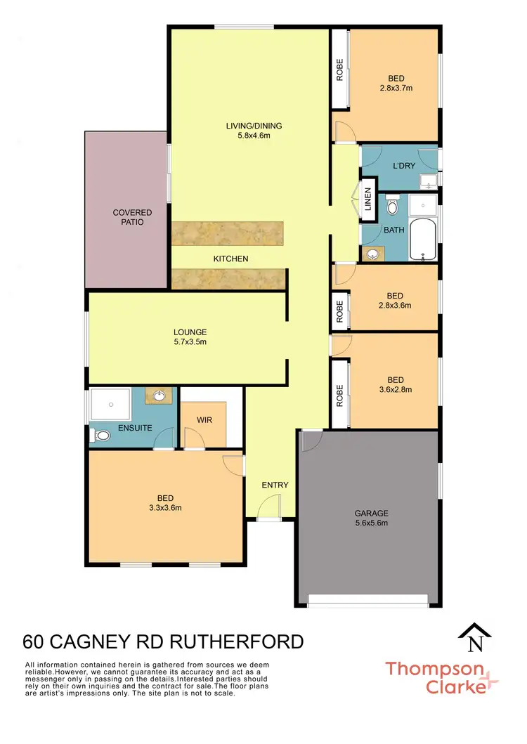 Floorplan of Homely house listing, 60 Cagney Road, Rutherford NSW 2320