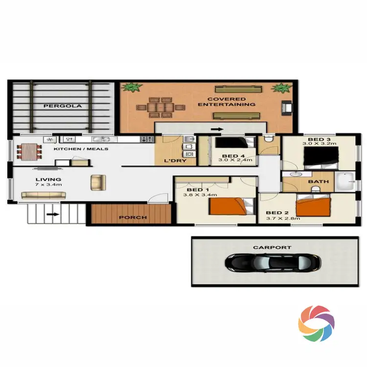 Floorplan of Homely house listing, 15 Bellatrix Street, Inala QLD 4077
