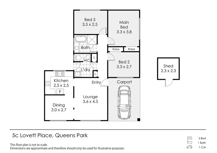 Floorplan of Homely villa listing, 5C Lovett Place, Queens Park WA 6107