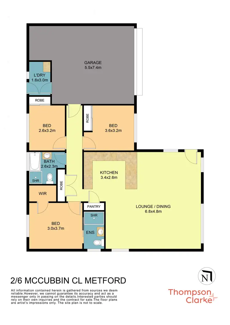 Floorplan of Homely unit listing, 2/6 McCubbin Close, Metford NSW 2323