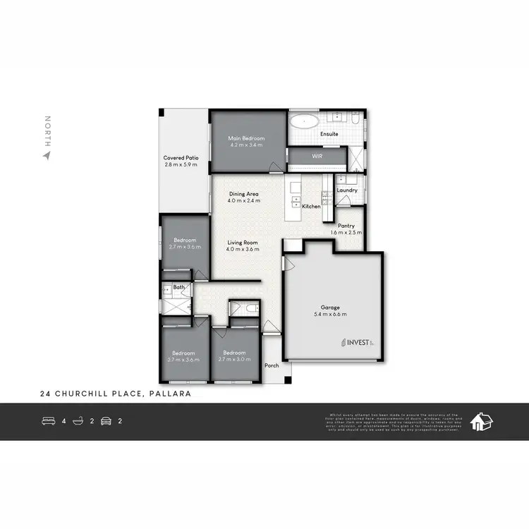 Floorplan of Homely house listing, 24 Churchill Place, Pallara QLD 4110