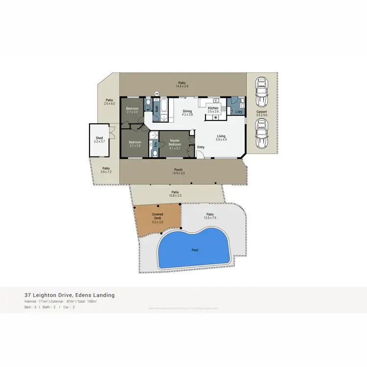 Floorplan of Homely house listing, 37 Leighton Drive, Edens Landing QLD 4207