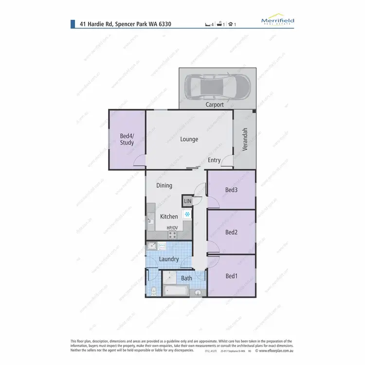 Floorplan of Homely house listing, 41 Hardie Road, Spencer Park WA 6330