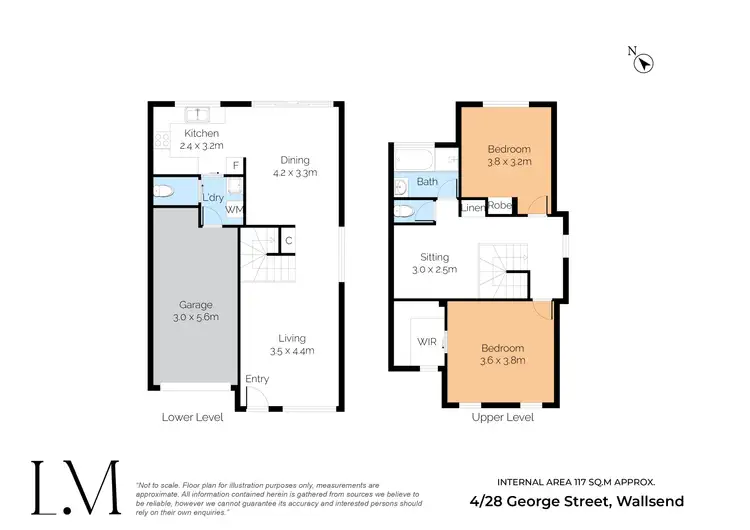 Floorplan of Homely townhouse listing, 4/28 George Street, Wallsend NSW 2287