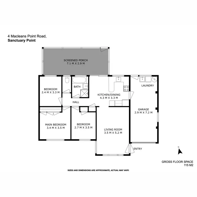 Floorplan of Homely house listing, 4 Macleans Point Road, Sanctuary Point NSW 2540