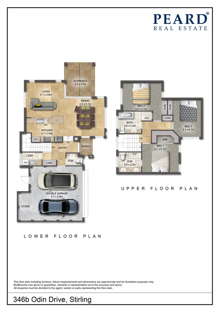 Floorplan of Homely townhouse listing, 346b Odin Drive, Stirling WA 6021