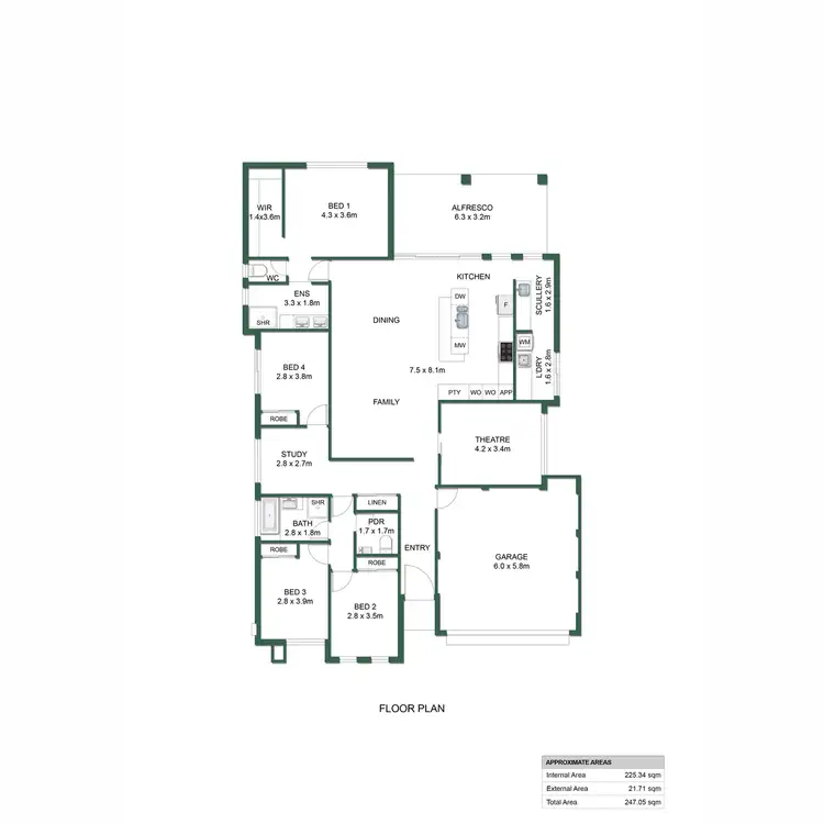 Floorplan of Homely house listing, 13 Bluegrass Street, Treeby WA 6164
