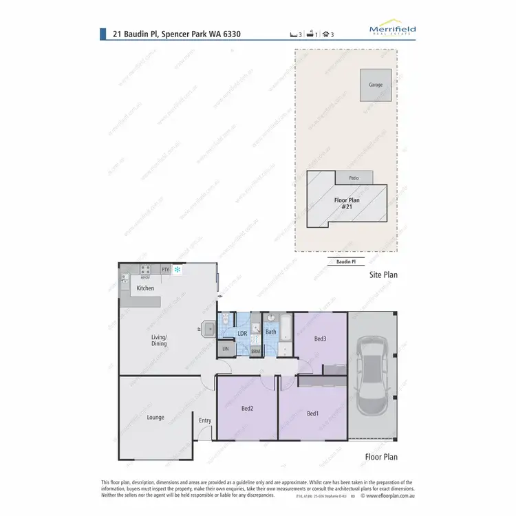 Floorplan of Homely house listing, 21 Baudin Place, Spencer Park WA 6330