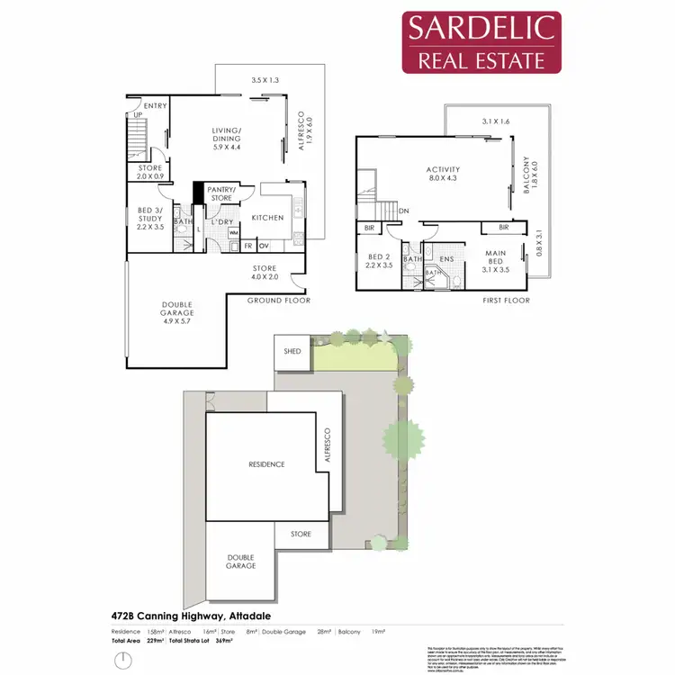 Floorplan of Homely townhouse listing, 472B Canning Highway, Attadale WA 6156