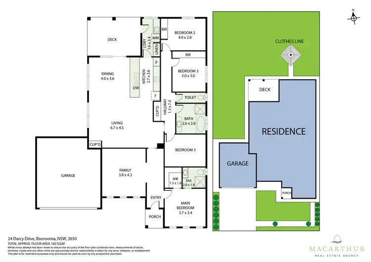 Floorplan of Homely house listing, 24 Darcy Drive, Boorooma NSW 2650